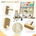 thumbnail image 6 of Bookcase, Bookshelf 4 Sling Book Rack Book Display with Storage Classroom Bookshelf 4 Tier Beige, 6 of 7