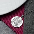 thumbnail image 6 of Picturesongold.Com Saint Hugo Religious Medal Necklace Pendants Adult-2/3 inch Dime 14K White Gold, 6 of 7