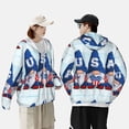 thumbnail image 4 of Balery Cute Gnomes in USA Sudadera ligera de manga larga con capucha y protección solar UPF 50+ para hombre y mujer, ideal para pesca y running-Medium, 4 of 7