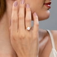 thumbnail image 3 of ANGARA Japanese Akoya Cultured Pearl and Diamond Bypass Ring in 14K Rose Gold for Women | June Birthstone, Birthday, Anniversary, Jewelry Gift for Women | Pearl Ring, 3 of 10