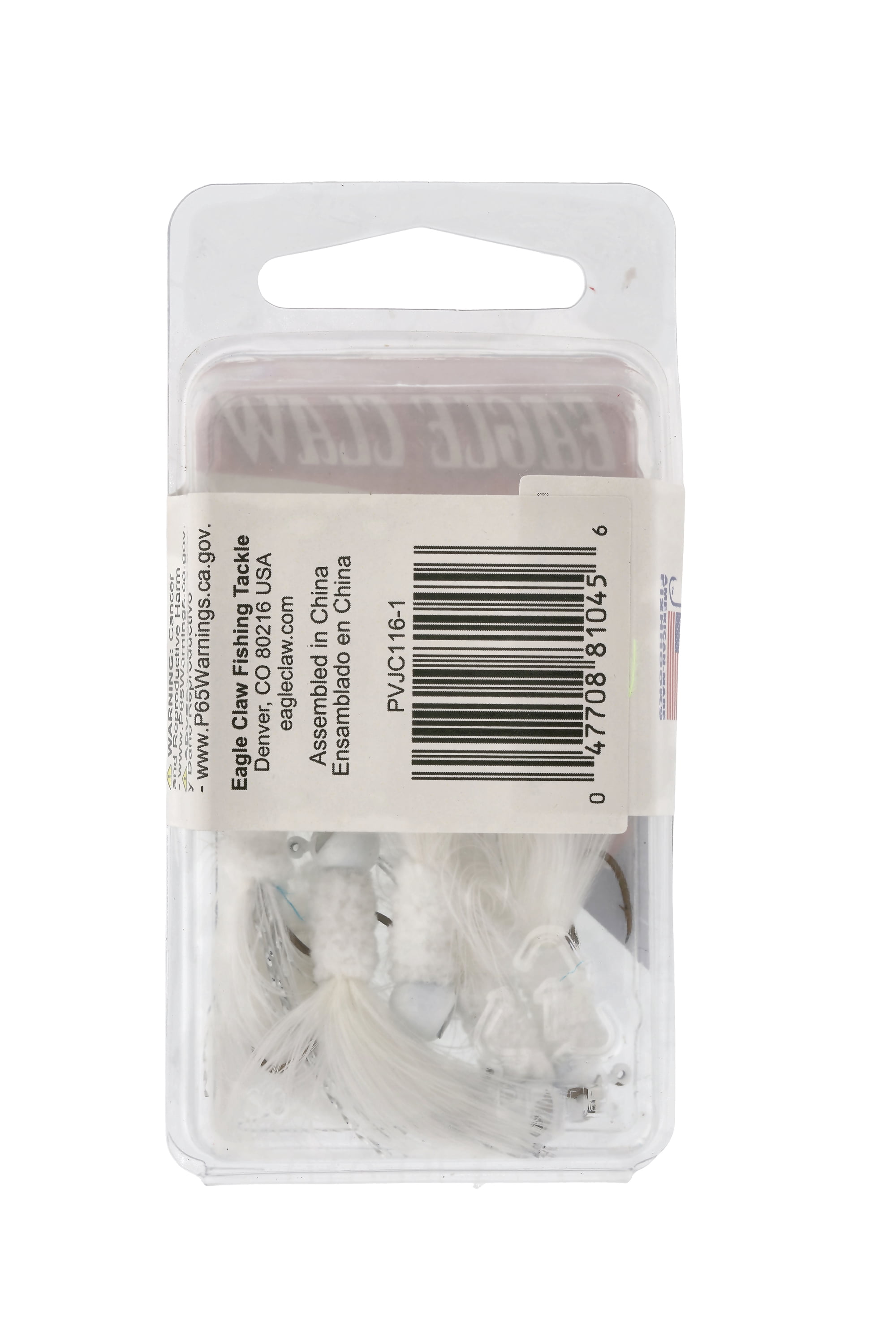 Eagle Claw Marabou Pro-V Crappie Jig 1/16 oz White