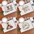 thumbnail image 3 of 2024 Placemats Meal Western Scalding Anti Cup Insulation Kitchen Table Dinning Linen Egg Rabbit Easter Happy, 3 of 7