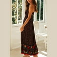 thumbnail image 2 of EIMELI Femmes Bohème V-Cou Bretelles Jupe Robe Florale Robe de Plage d'Été, 2 of 12