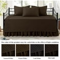 thumbnail image 2 of Daybed Cover Sets- Diamond Stitching Daybed Bedding Set, All Season Cozy Bedding with Bedskirt with Shams, Microfiber Filling, 5 Pieces, Coffee Color, 2 of 15