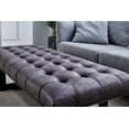 thumbnail image 7 of Nathaniel Home 48'' Button-Tufted Kids Ottoman, Upholstered Bedroom Benches, Leather Footrest Stool Accent Bench, for Bedroom End of Bed, Foggy Gray, 7 of 7