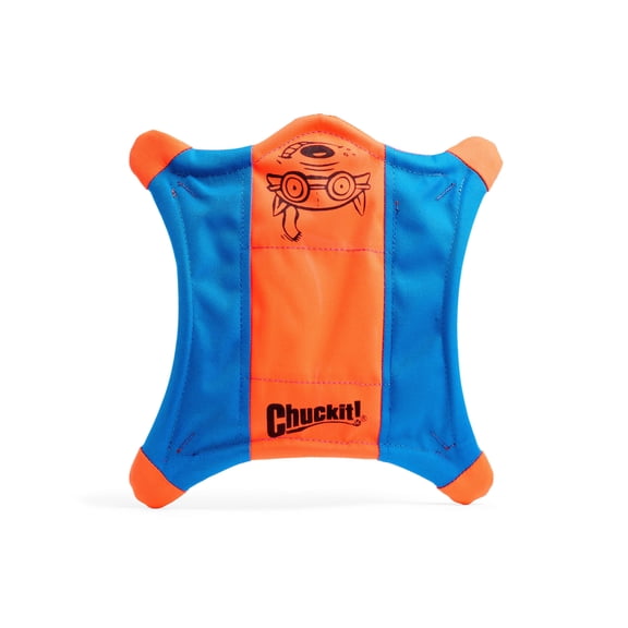 Chuckit! Flying Squirrel Spinning Dog Toy Orange/Blue