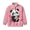 thumbnail image 4 of Uourmeti Cute Panda Bubble Tea Teen Girls Fall Clothes Half Zip Sweatshirt Pullover Sweatshirts Long Sleeve Trendy Comfy Casual Loose Athletic Wear Size 11-12, 4 of 7