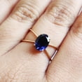 thumbnail image 2 of Natural Iolite Ring, 14K Solid Yellow Gold Iolite Ring, Iolite Cross Ring, September Birthstone Ring, Iolite Jewelry, Statement Ring, 2 of 7