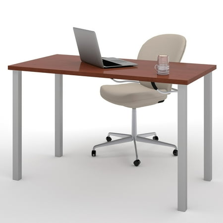 UPC: 0063753046312 | Bestar 24  x 48  Table with square metal legs in Bordeaux