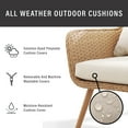 thumbnail image 2 of Crosley Landon Outdoor Wicker Set - Light Brown/Oatmeal-Color:Light Brown/Oatmeal, 2 of 3