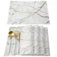 thumbnail image 4 of 1 mantel individual con diseño de mármol para mesa de comedor, accesorios de cocina, decoración moderna para el hogar, manteles de lino, posavasos, 4 of 5