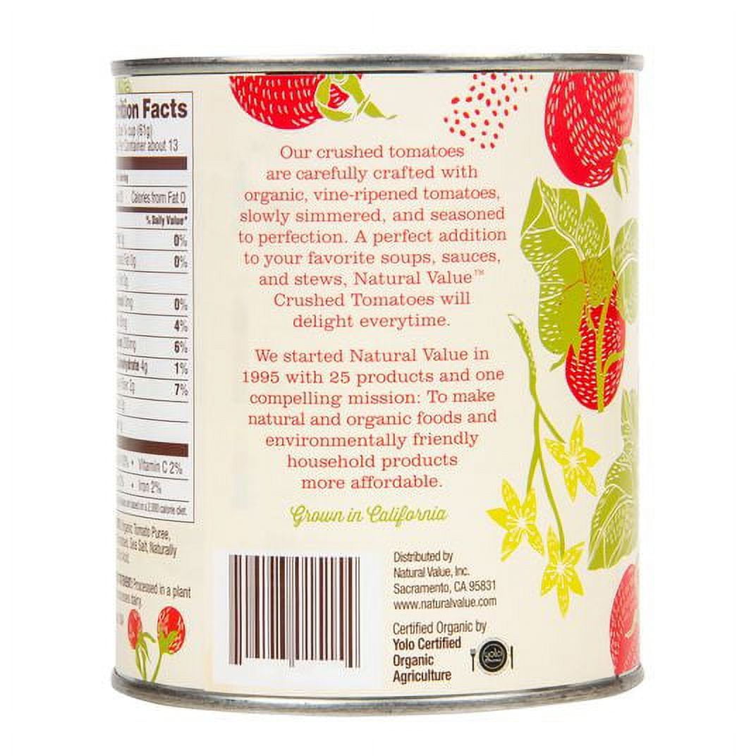 Natural Value Tomatoes, Crushed, Organic-12 x 28 oz