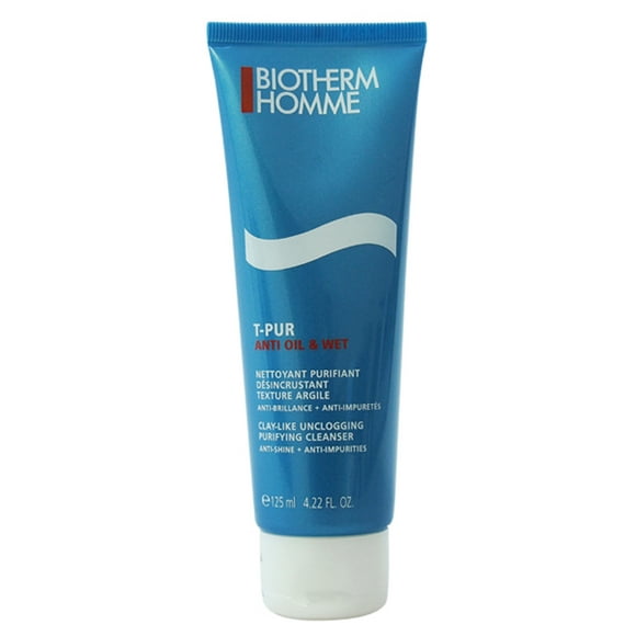 Homme T-Pur Anti Oil & Wet Purifying Cleanser by Biotherm for Men - 4.22 oz Cleanser