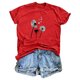 thumbnail image 2 of Blusas de Manga Corta para las Mujeres Divertida Impresión Cuello Redondo Camiseta Vintage, Blusas de Primavera para las Mujeres, 2 of 5