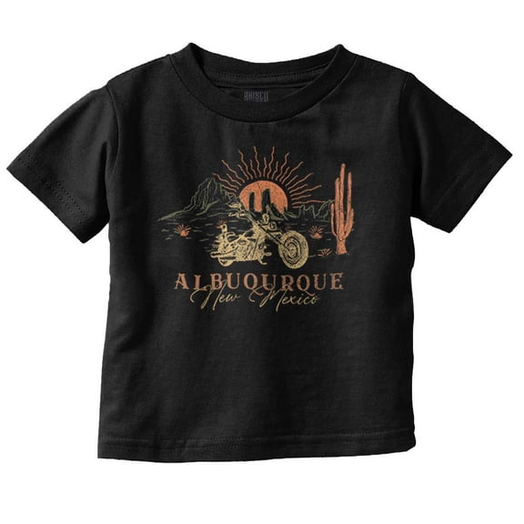 Albuquerque New Mexico Desert Biker Toddler Boy Girl T Shirt Infant Toddler Brisco Brands 6M