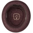 thumbnail image 4 of Montique Men's Heather Brown Soft Rabbit Wool Snap Brim Pork Pie Teardrop Dent Hat H52, 4 of 4