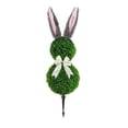 thumbnail image 3 of Easter Decorative Artificial Bunny Topiary Plant Stake, Faux Greenery Rabbit With Bow For Outdoor Garden Yard Lawn Pathway Accent, 1 Piece，The best gift for Easter（With string lights）, 3 of 9
