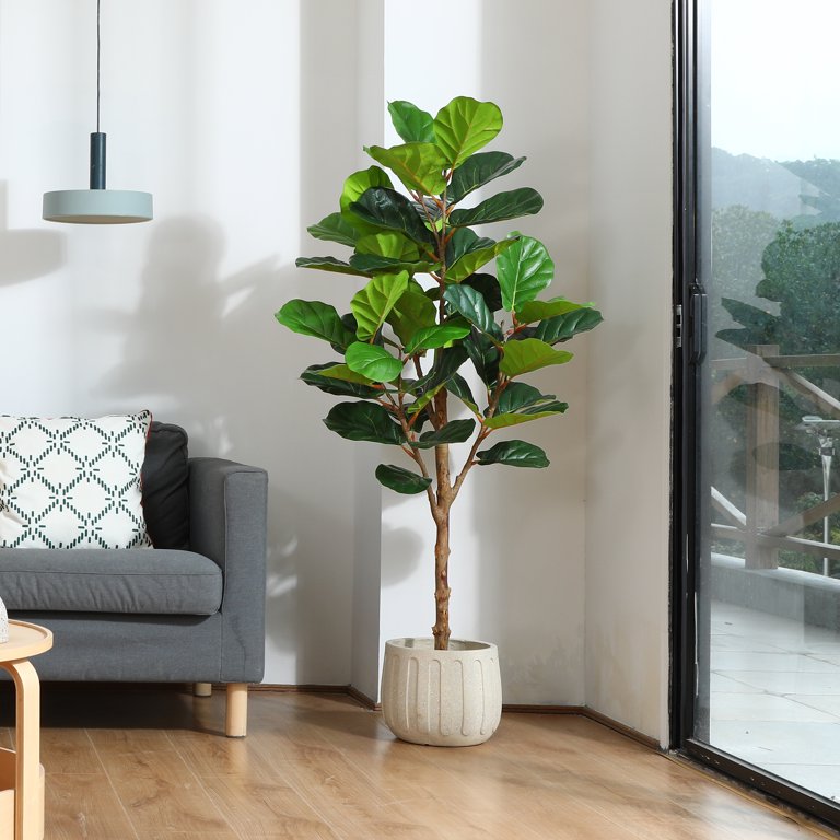Explore the DR.Planzen 5FT Artificial Fiddle Leaf Fig Tree
