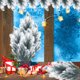 thumbnail image 4 of mfyjkho 2 tallos artificiales de árbol de Navidad con agujas verdes de imitación, ramas para manualidades, guirnaldas y decoración navideña., 4 of 5
