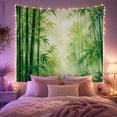 thumbnail image 2 of Green Bamboo Forest With Misty Light, Serene Japanese Inspired Style for Nature Lovers, Botanical Wall Art, Housewarming Gift, Tapestry Wall Hanging for Bedroom and Living Room, 2 of 7