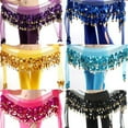 thumbnail image 5 of Topwoner New Fashion Multi Color Chiffon Belly Dance Hip Wrap Scarf Coin Sequin Waistband Skirt Drop Shipping, 5 of 6