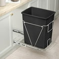 thumbnail image 2 of 35 Quart Plastic Trash Can, Under Canbinet Waste Bin, 9-Gallons Slim Trash Can for Kitchen Bedroom Office Bathroom Under Sink Black (2 Pack), 2 of 12
