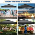 thumbnail image 6 of HOTEEL Canopy 10x10 Waterproof Pop up Canopy Tent with 4 Sidewalls Outdoor Event Shelter Tent for Parties Sun Shade Party Commercial Canopy with Air Vent & One Push Central Button, Black, 6 of 9