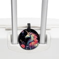 thumbnail image 3 of Unicorn 2pcs PU Leather Round Bag Tags with Privacy Cover and Name ID Tag - Suitcase Tags for Travel Luggage, Handbags, Backpacks, School Bags, 3 of 6