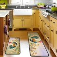 thumbnail image 5 of 2Pcs Rooster Farmhouse Theme Rugs for Kitchen Floor 2 Pieces Farmhouse Style Kitchen Mats for Kitchen Bathroom Decor Non Slip Washable Standing Kitchen Runner Mats 17"x30"+17"x47", 5 of 6