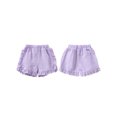 thumbnail image 2 of YASUTNKS Toddler Girl Summer Shorts Palid Pattern Lotus Edge Cute Casual Fashion Comfortable Soft Shorts, 2 of 9