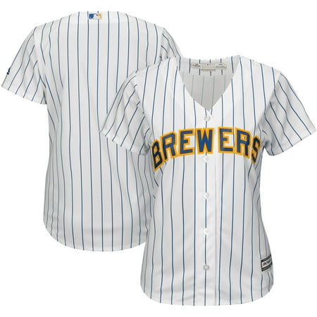 Milwaukee Brewers Jersey - Milwaukee Brewers Majestic Women's Cool Base Jersey - White -