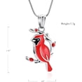 thumbnail image 2 of Urn Necklace for Ashes - Red Cardinal Cremation Urn Necklace for Pet Keepsake Memorial Ash Pendant Jewelry for Women Men, 2 of 7