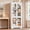 White, variant on Kitchen Pantry Cabinet - 70" Tall Storage Cabinet with 4 Arched Glass Doors and Adjustable Shelves, MDF Cupboard Food Organizer for Kitchen, Dining, Living Room, Bathroom