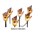 thumbnail image 3 of Dmlowu Halloween Solar Lights Outdoor, 5 Pack Waterproof Ground Stake Orange Pumpkin Lights, Spooky Halloween Decorations for Outdoor Garden Lawn, 3 of 6