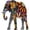 Colorful Decorative Elephant, variant on Let's Glow Washable Flannel Bathroom Mat, 16x24 Inch Soft Absorbent Shower Rug with Anti-Slip Bottom