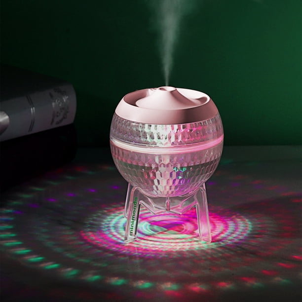 Xihbxyly Humidificador Usb, Función de Vapor Frío Silencioso, Luz Nocturna Led, Diseño Mini Portátil, para Uso En Oficina o Dormitorio, Fácil de Limpiar, Tanque de Agua de 300 Ml, Alimentación Usb, C