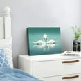 thumbnail image 3 of Fenyluxe Fall Decor Two Swan Hearts Canvas Print Wall Decor for Bathroom - Ready To Hang Room Home Art Decor 20x16in, 3 of 6