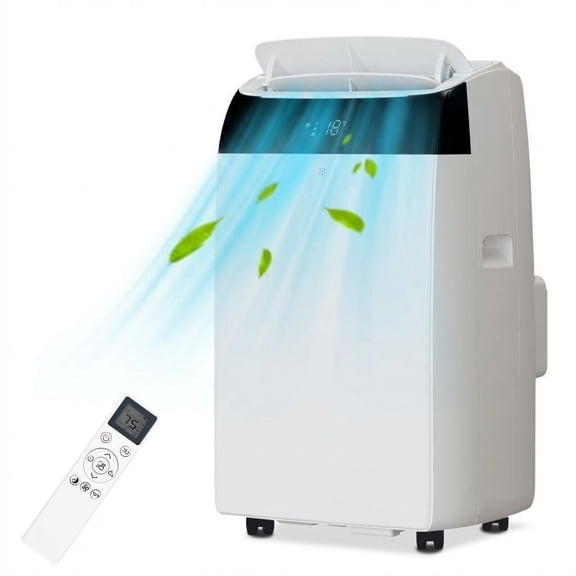14,000 BTU Portable Air Conditioner – 3-in-1 with Cooling, Fan & Dehumidifier, Remote Control, Window Kit Included, Quiet Operation for Rooms up to 750 Sq.Ft, Bedroom, Living Room, Home Office