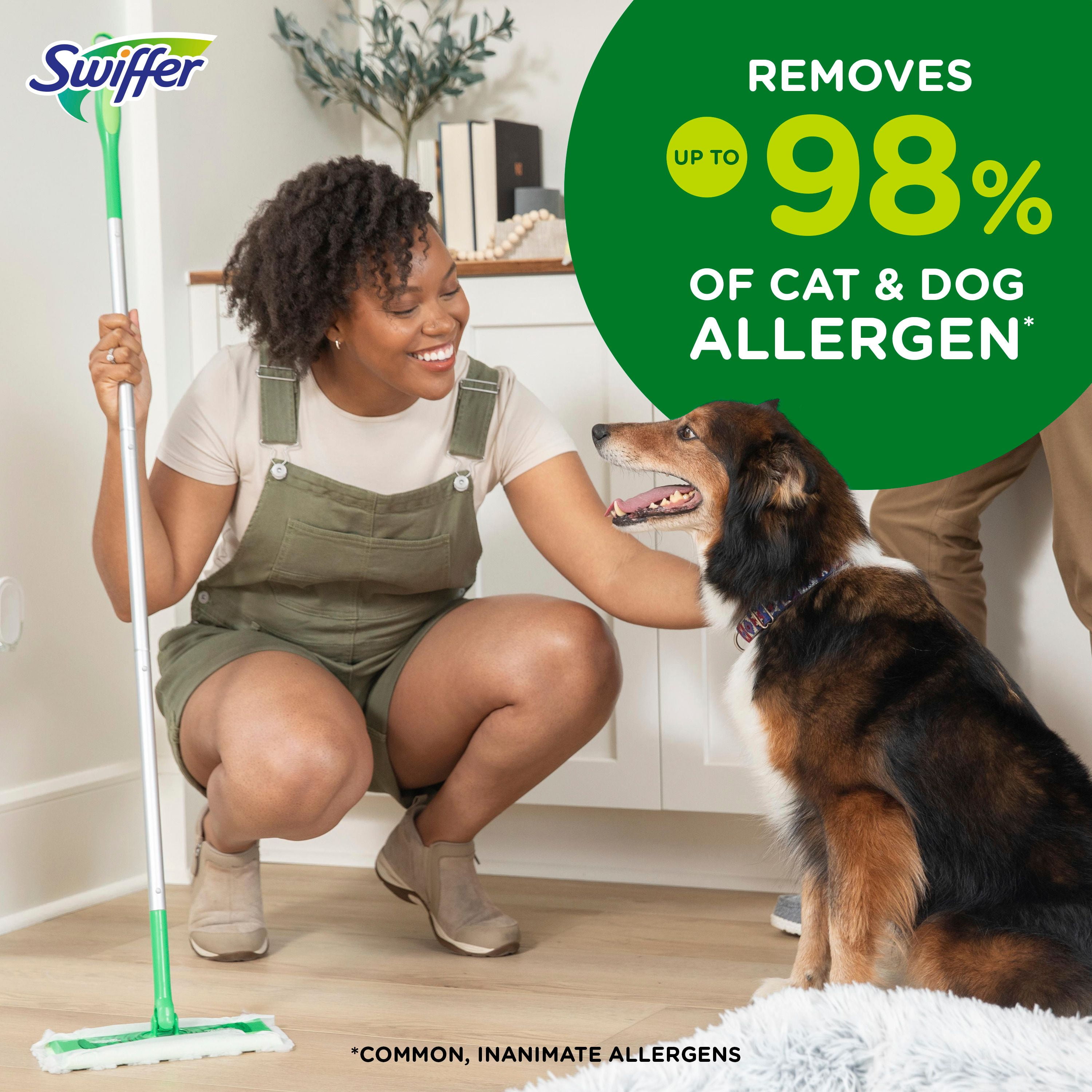 Swiffer Sweeper Pet Heavy Duty Dry Multi-Surface Cloth Refills for Floor Sweeping and Cleaning, Febreze Freshness, 20CT