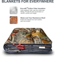 thumbnail image 6 of ECOSILK Outdoor Blanket  | XL Puffy Camping Blanket for Hiking Backpacking | Lightweight Packable Travel  Blanket w. Stuff Sack for Picnic Festival |55 X 79 in| Forest Camo..., 6 of 6