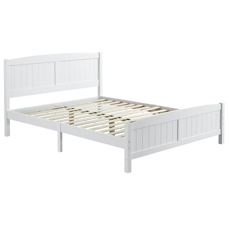 Zimtown Queen Bed Frame,Solid Pine Wood Kids Twin Platform
