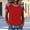 Red, variant on jtjvou Womens Waffle Knit T Shirts Denim Spliced Short Sleeve Tops Crew Neck Casual Color Block Blouses Tees Pink XXXL