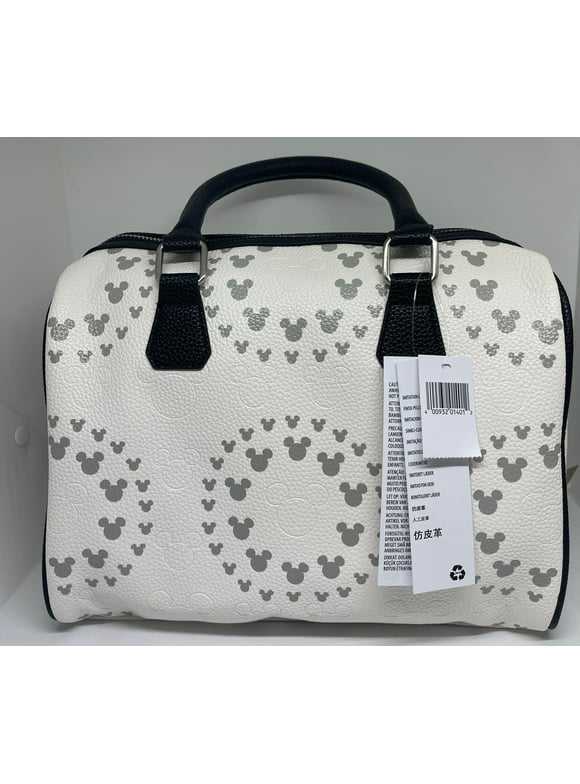Disney Parks Mickey Icon Gray Satchel Bag New with Tag