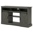 thumbnail image 6 of Mayincolor Farmhouse TV Stand for 65"+ Inch TV, 34'' Tall Entertainment Center, Rustic TV Console with Sliding Bar Door for Living Room (Dark Grey), 6 of 9