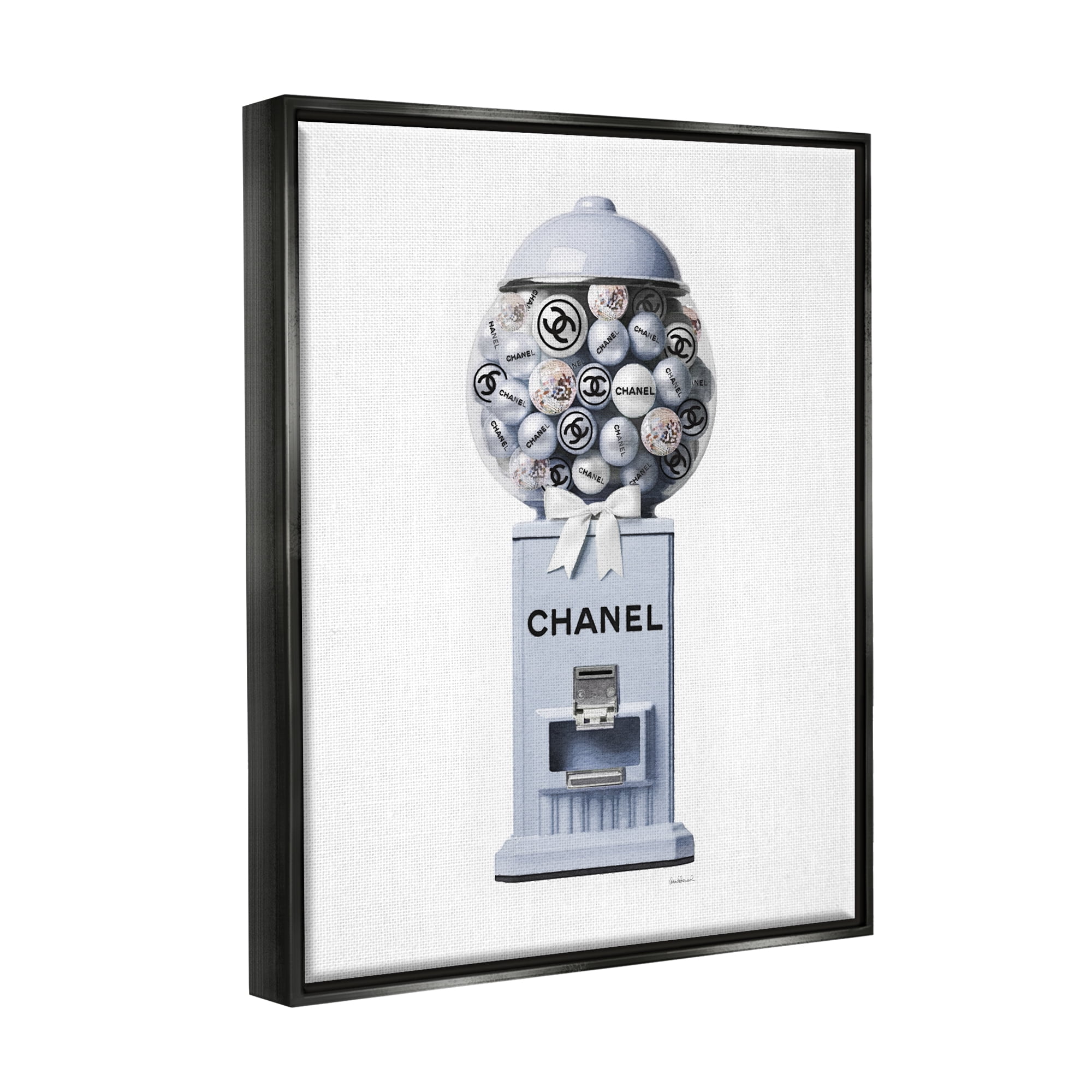 Stupell Industries Fashion Glam Candy Beauty & Fashion Painting Black Floater Framed Canvas Art Print Wall Art, 17 x 21