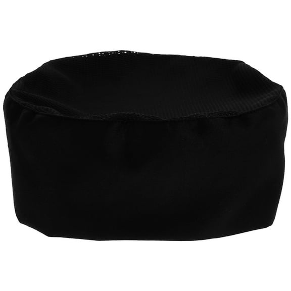 FELTECHELECTR 1Set Chef Skull Caps for Bakers and Cooks Black Polyester Adjustable Strap Cooling Mesh Top