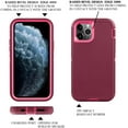 thumbnail image 4 of iPhone 12 Mini Heavy Duty Case - Purple {3 Layer Shock Absorbent Durable Case- Compatible for iPhone 12 Mini 5.4 inch), 4 of 4