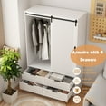 Llinc Store Tall Bedroom Armoire Wardrobe Closet Clothing Storage ...