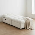thumbnail image 3 of Sfirey Convertible Armless Single Sofa Bed, Soft Teddy Fabric Sleeper Chair with USB Port, 3 of 24