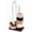 Walnut Color, variant on 2-Tier Hair Tie Organizer, Modern Scrunchies Storage Tower Holds 30-50 Hair Accessories, Claw Clip Holder, Fashion Countertop Display Stand for Women & Girls(White)